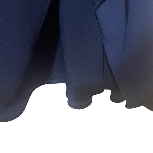 Eliza J 3/4 Bell Sleeve Fit & Flare Navy Dress w/Laddered Insets - Picture 7 of 13